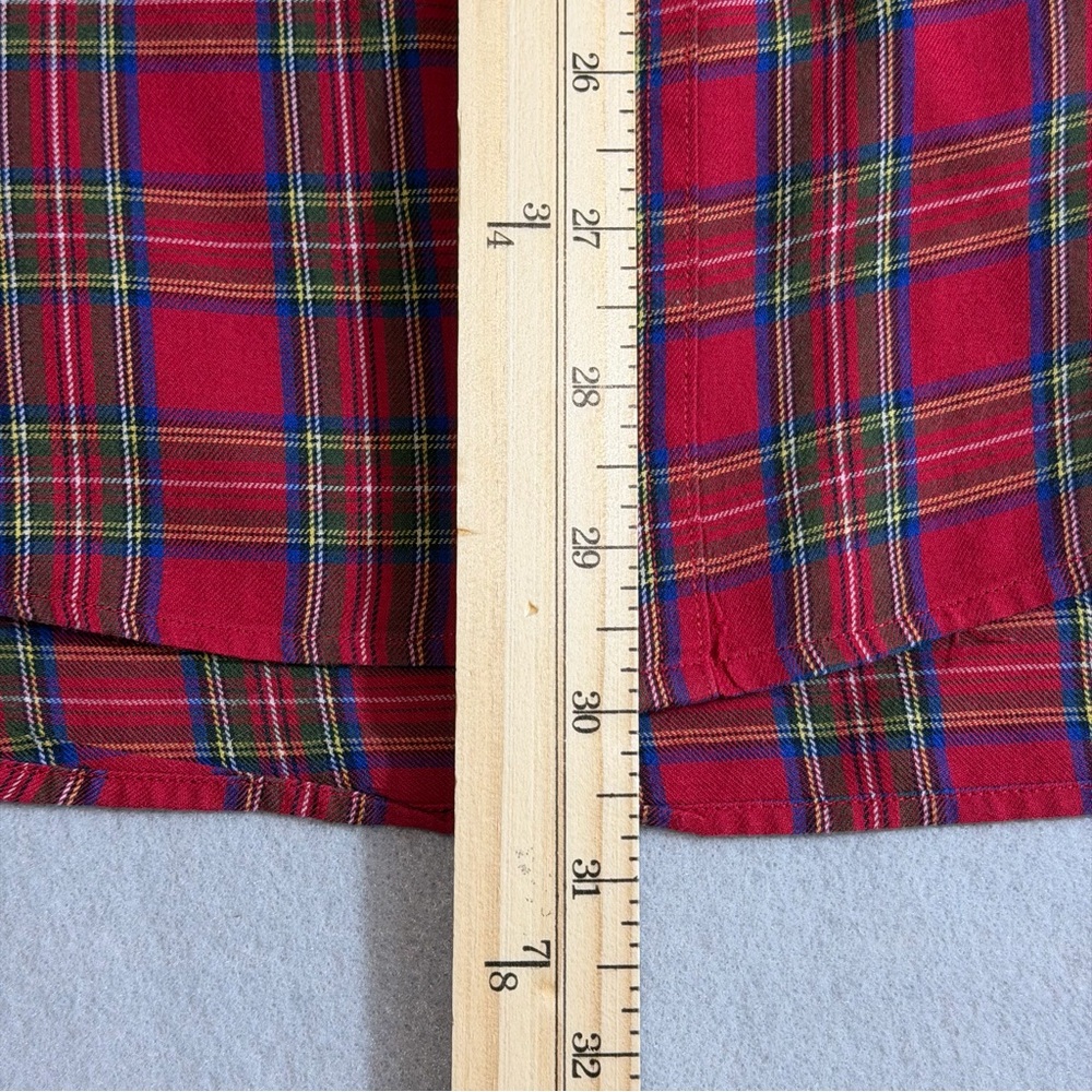 Vintage Chaps Ralph Lauren Men’s XL Red Tartan Plaid Button Down Dress Shirt - Picture 12 of 12